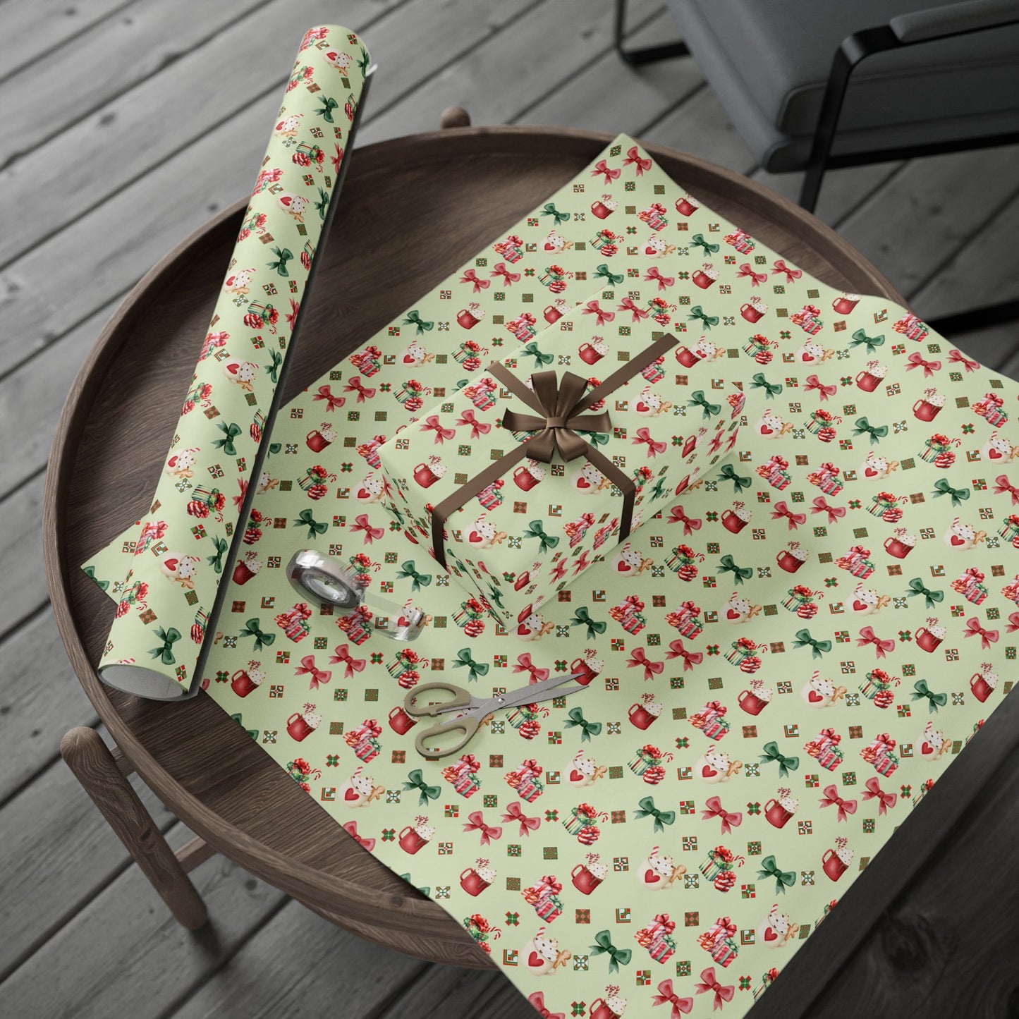 Holiday Wrapping Paper | Festive Gift Wrap, Christmas Packaging, Birthday Wrap, Floral Design, Seasonal Decor
