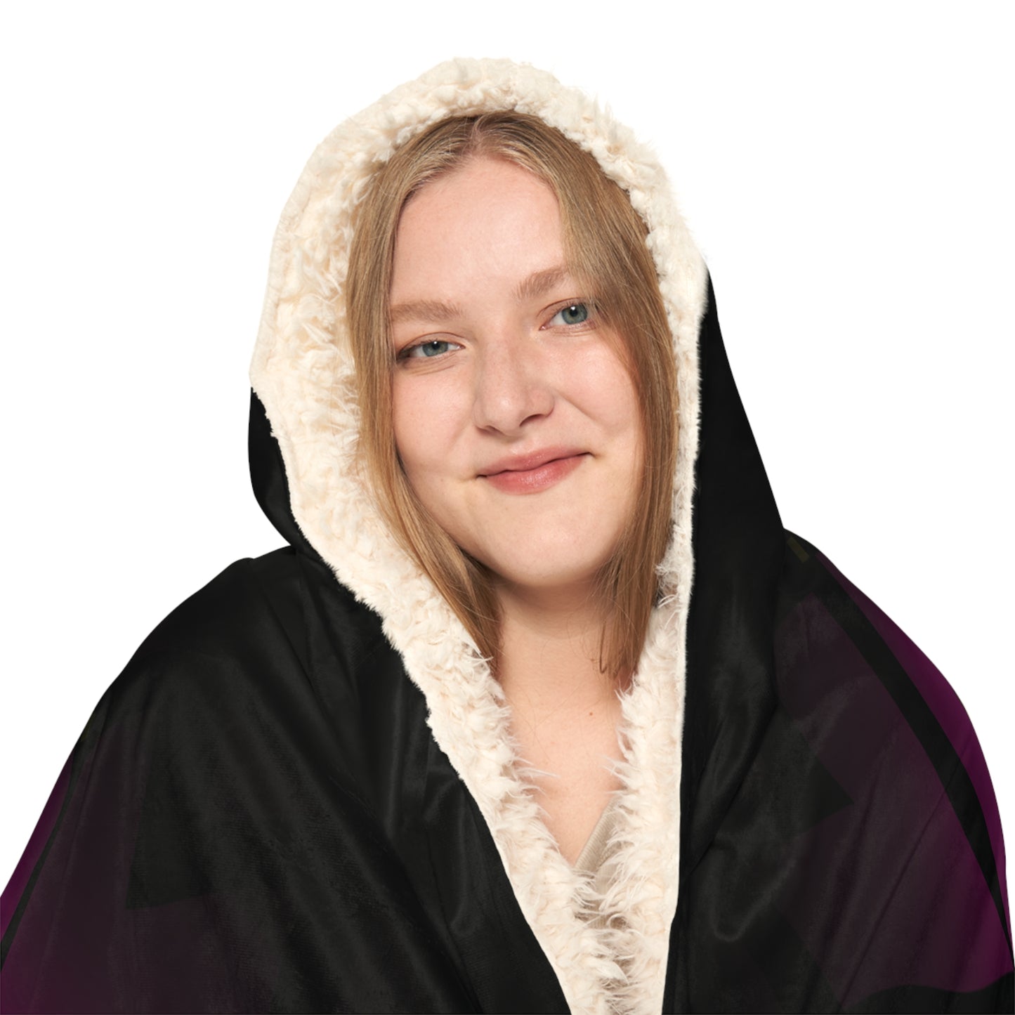 Cozy Snuggle Blanket, Warm Throw for Movies, Gift for Homebodies, Soft Hooded Blanket, Perfect for Cold Nights, Unique Pattern Design