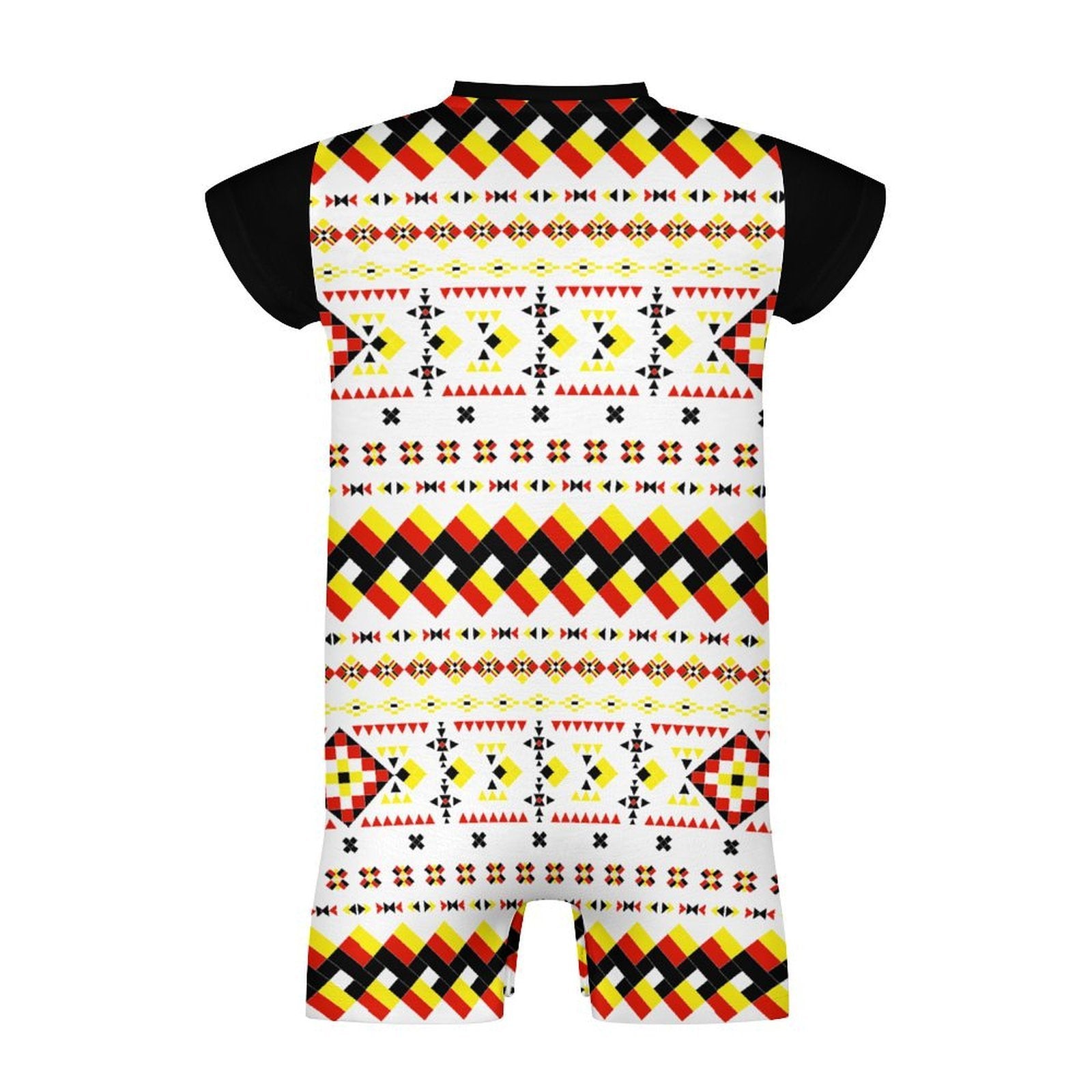 White Short Sleeve Baby Romper