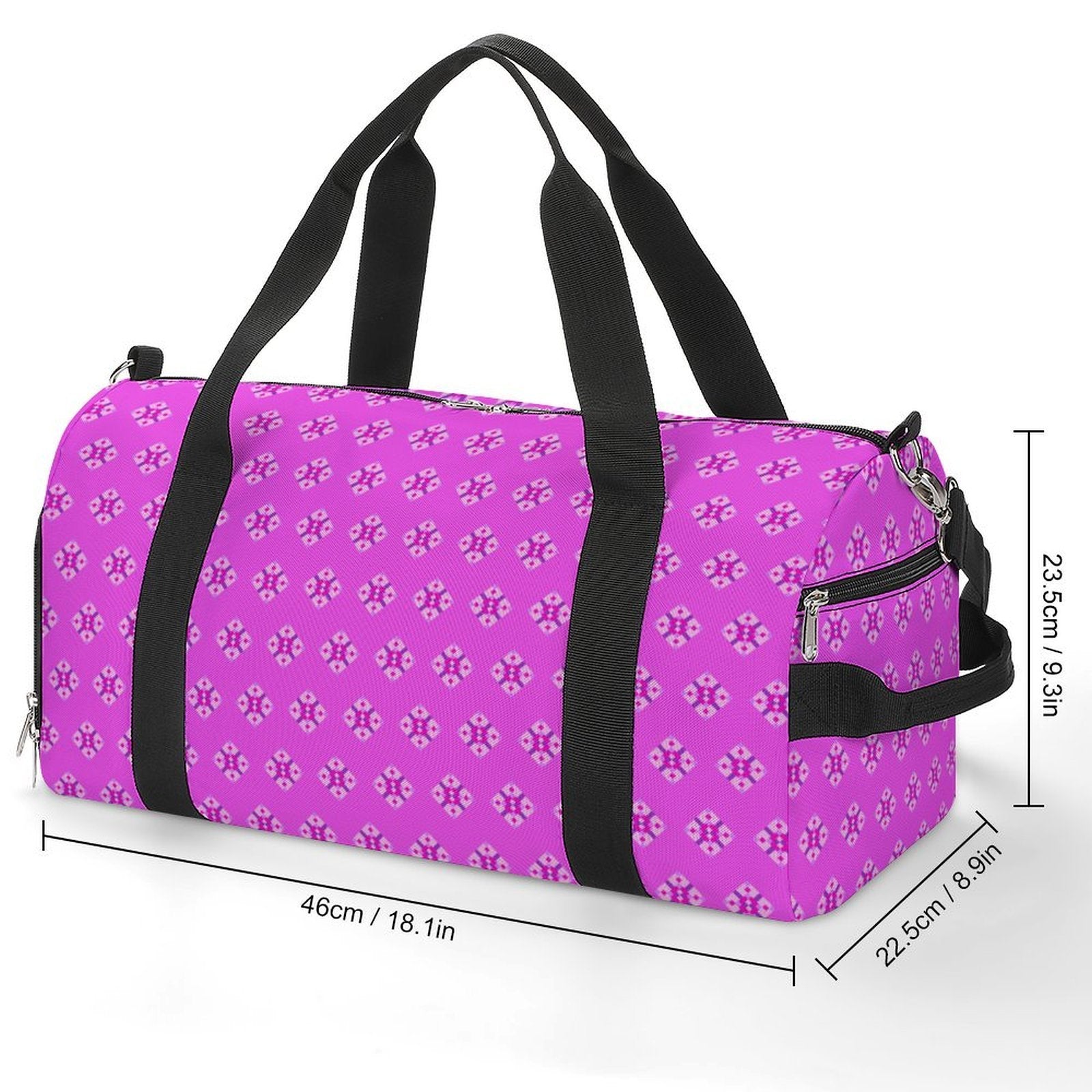 Pink & Purple Diamond - Pink Gym Bag