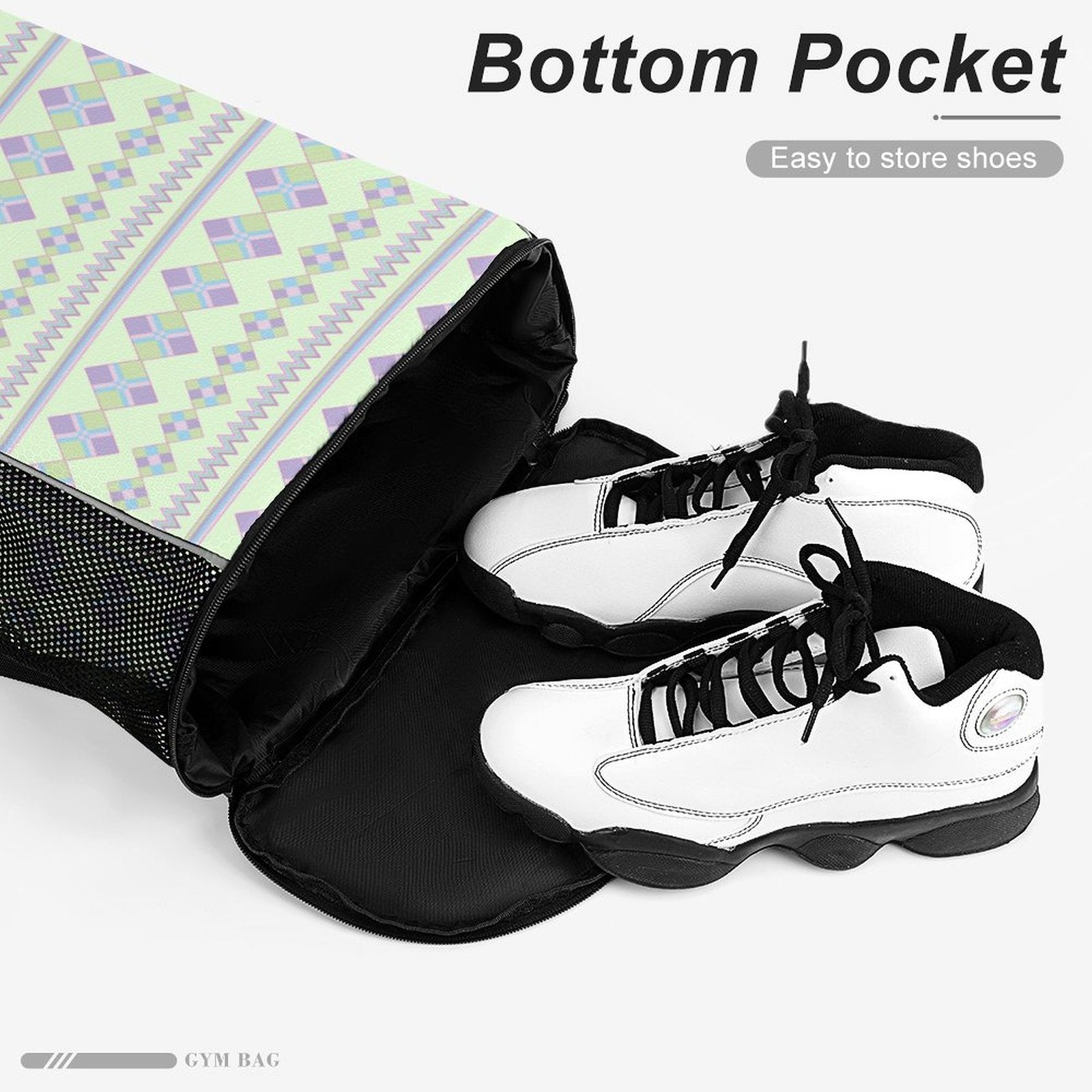 Green Sports Drawstring Bag