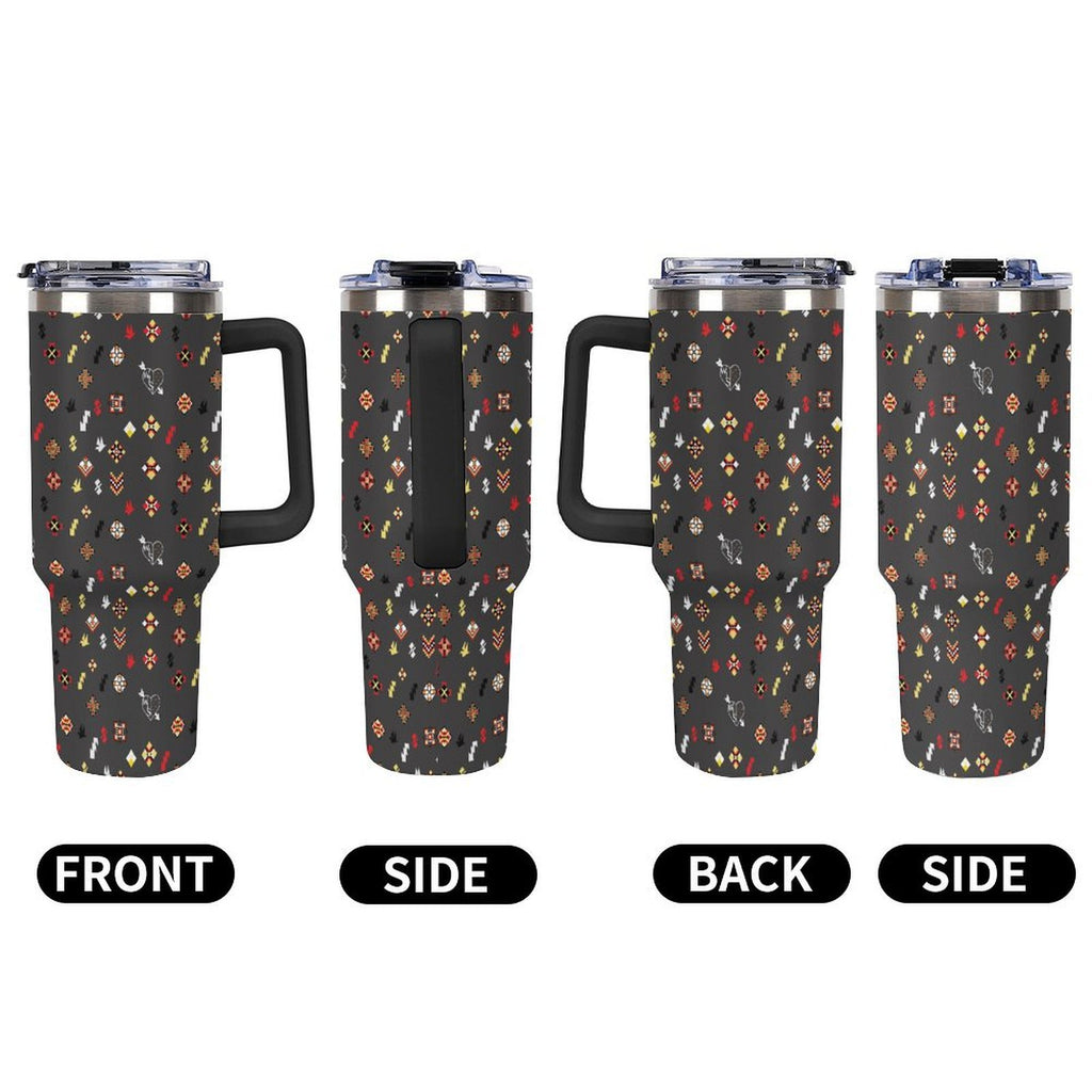 40oz Tumbler with Multi-Color Handle