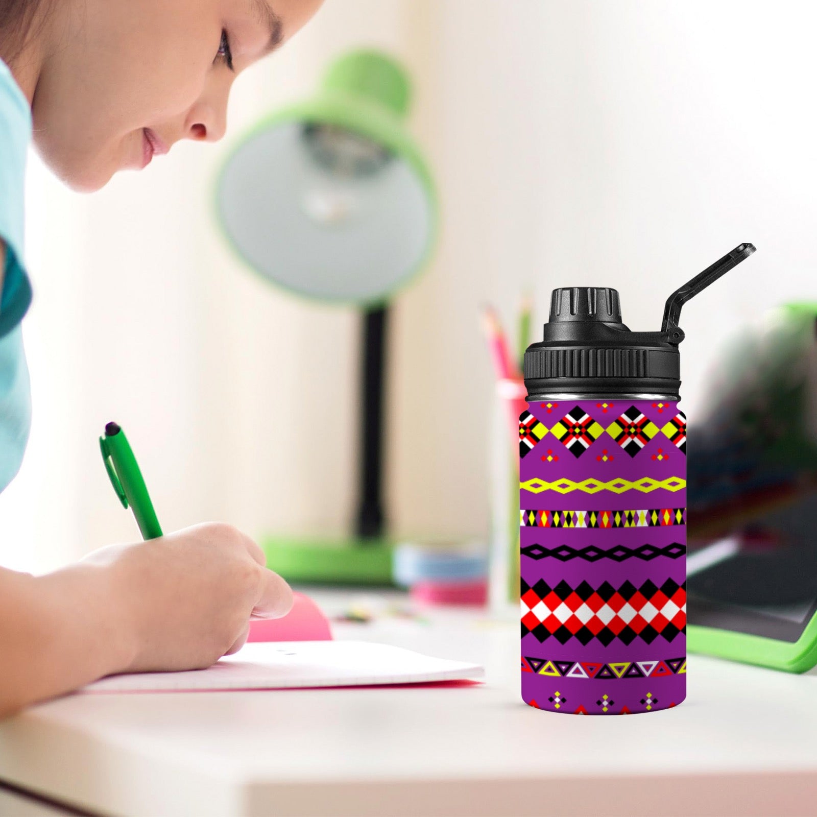 Plum Kids Water Bottle with Chug Lid (12 oz)