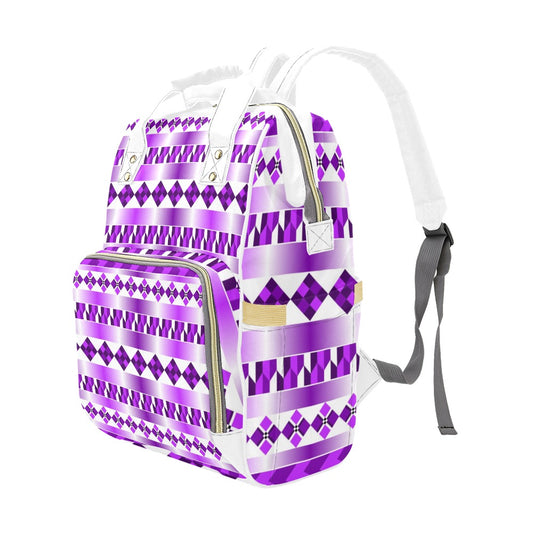 Purple Chic Multifunctional Backpack | Trendy Bag, Stylish Mama Bag, Tote, Baby Shower Gift, Eco-Friendly Backpack