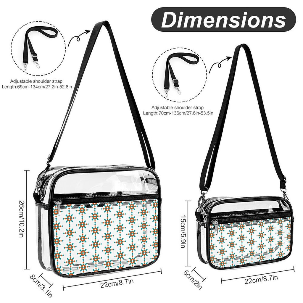 2-Piece Clear Satchel Bag Set MD1