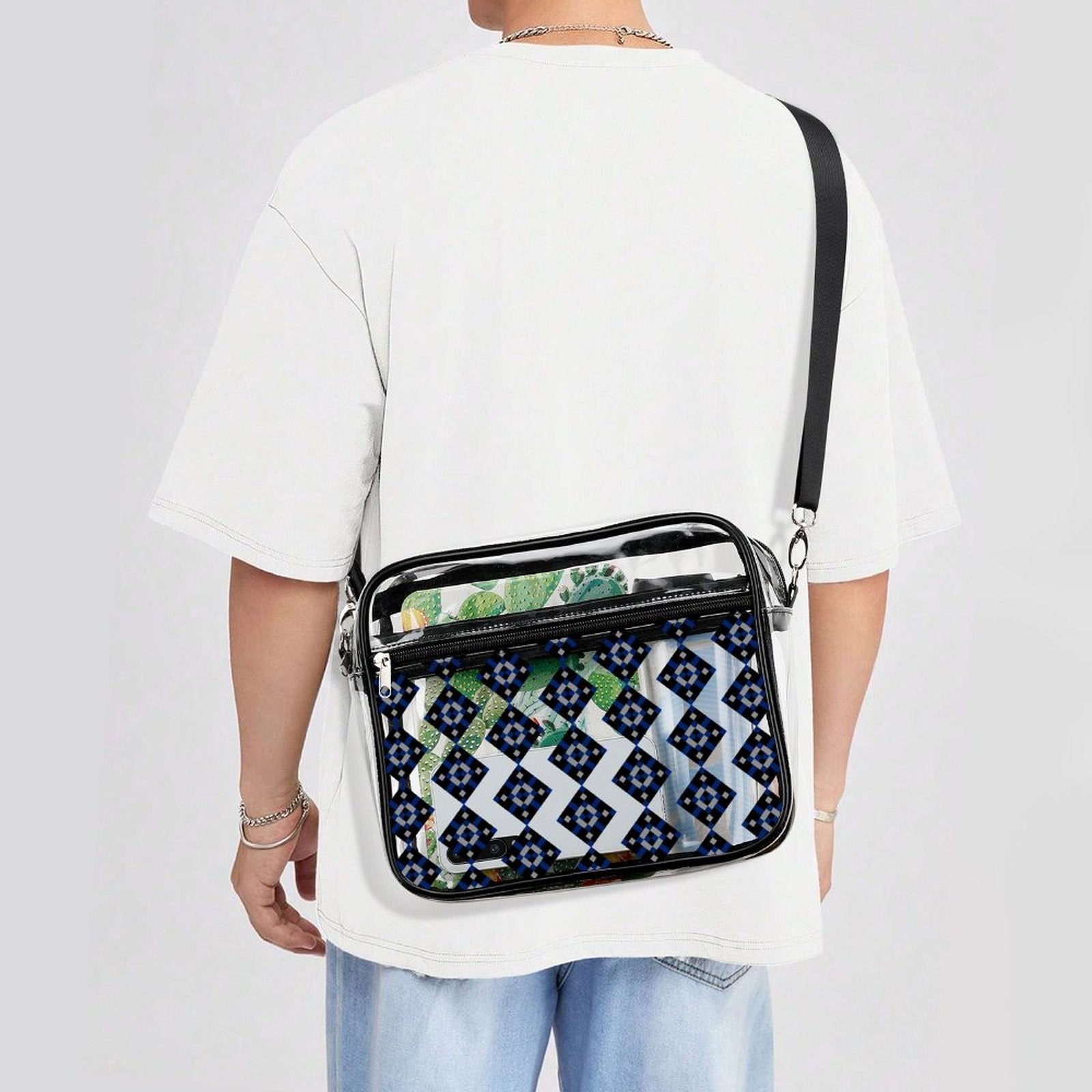 2-Piece Clear Satchel Bag Set DC2