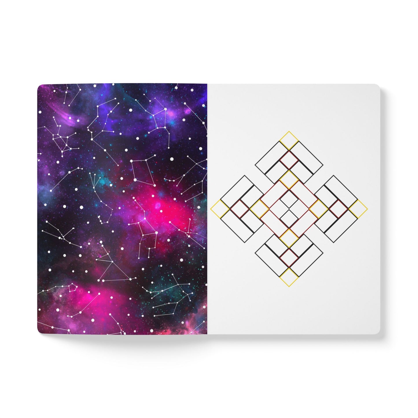 Celestial Softcover Journal - Perfect for Stargazers, Cosmic Diaries, School, Gifts, and Astrology Lovers, Night Sky Notebook
