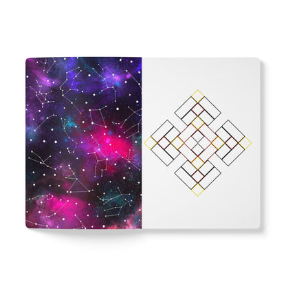 Celestial Softcover Journal - Perfect for Stargazers, Cosmic Diaries, School, Gifts, and Astrology Lovers, Night Sky Notebook