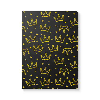 Crown Print Softcover Journal | Stylish Notebook for Notes, Gifts, Diaries, Sketchnotes, Royalty Theme