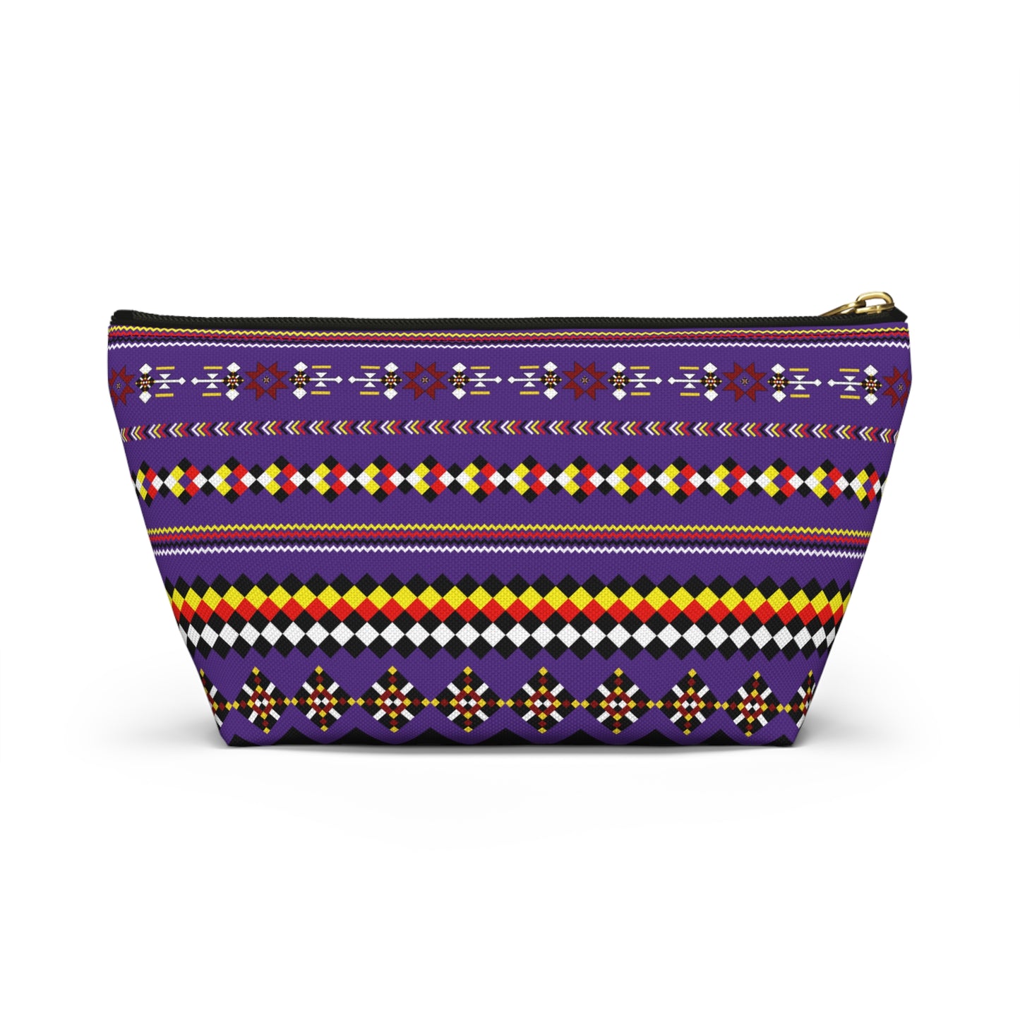 Purple Accessory Pouch, Versatile Makeup Bag, Travel Organizer, Unique Gift for Her, Bright Patterned Clutch, Festival Essentials