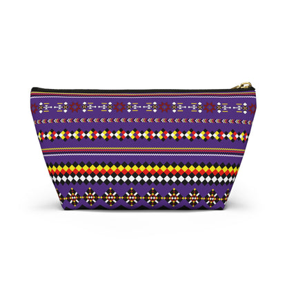 Purple Accessory Pouch, Versatile Makeup Bag, Travel Organizer, Unique Gift for Her, Bright Patterned Clutch, Festival Essentials