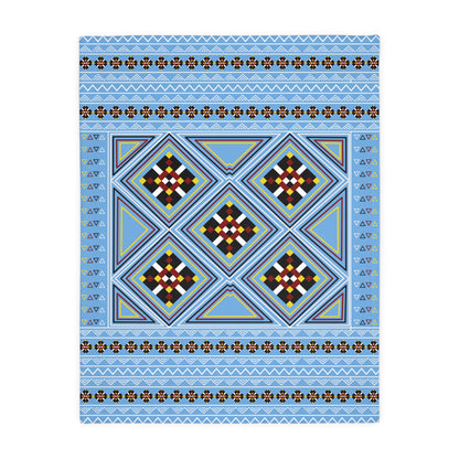 Blue Velveteen Microfiber Blanket (Two-sided print)