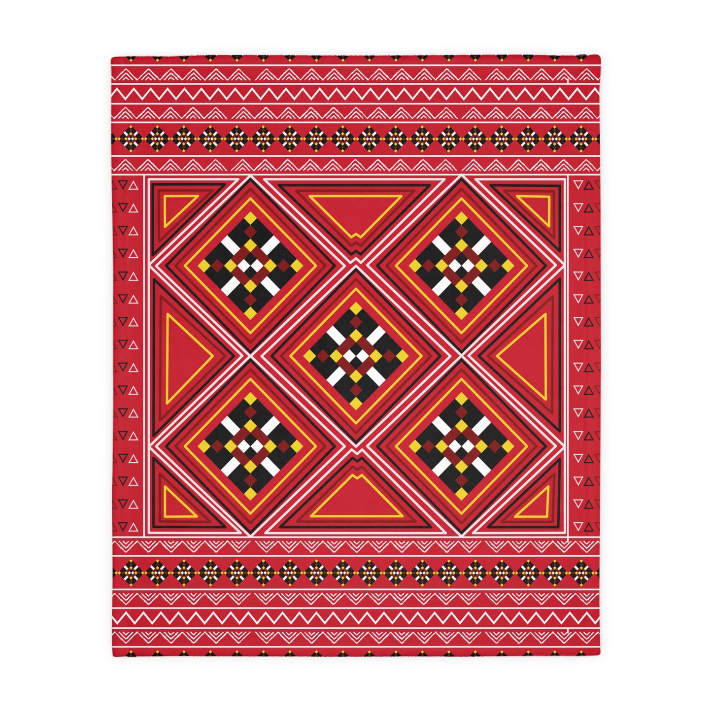 Red Velveteen Microfiber Blanket (Two-sided print)