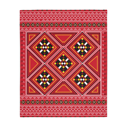 Red Velveteen Microfiber Blanket (Two-sided print)