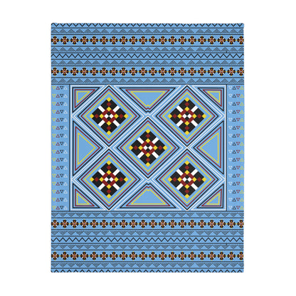 Blue Velveteen Microfiber Blanket (Two-sided print)
