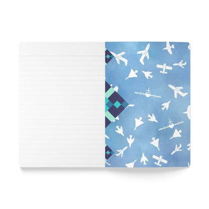 Airplane Dreams Softcover Journal - Travel Notebook, Flight Planner, Gift for Travelers, Adventure Journal, Personalized Stationery