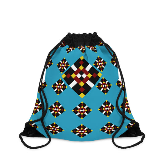 WayneOneShop Turquoise Drawstring Bag