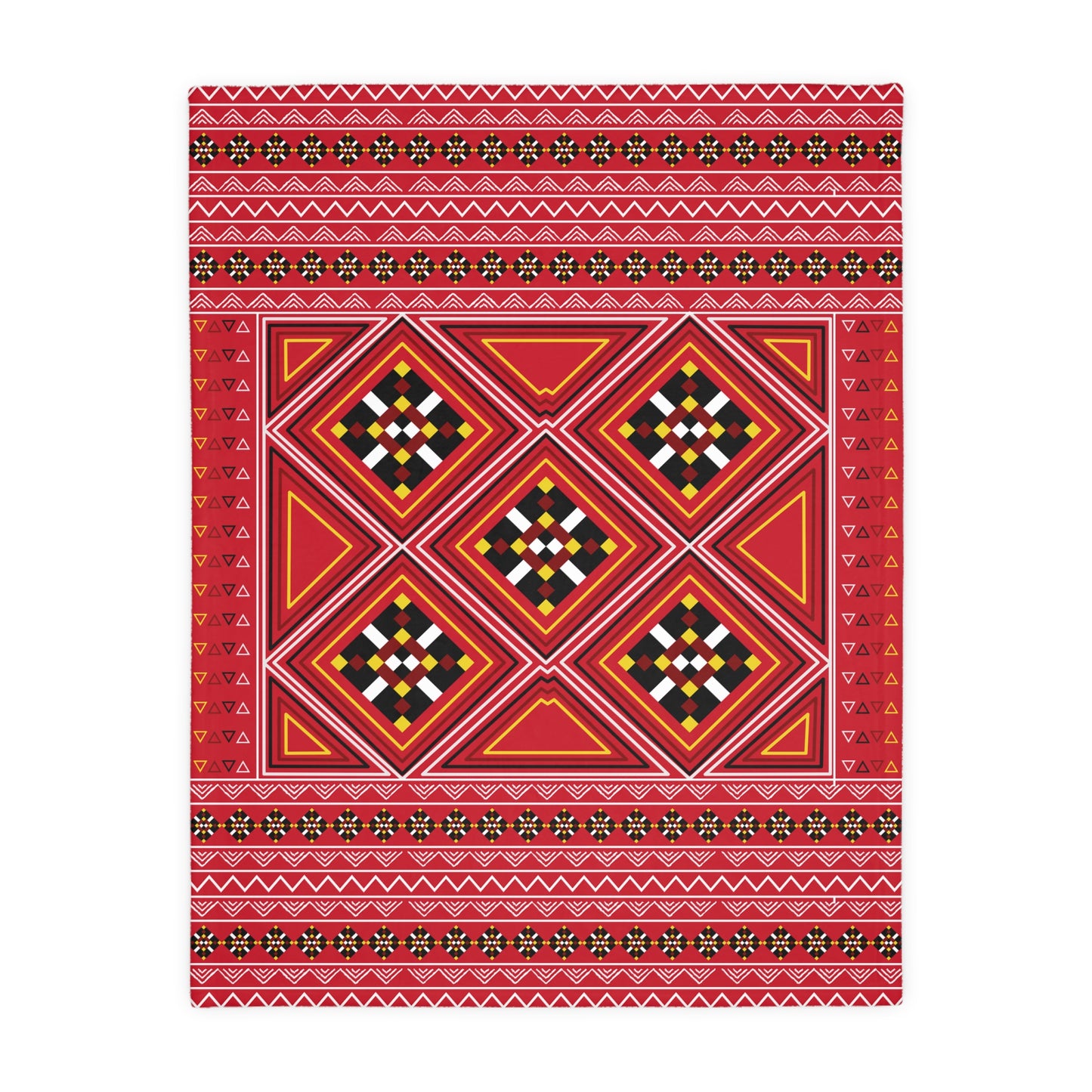 Red Velveteen Microfiber Blanket (Two-sided print)