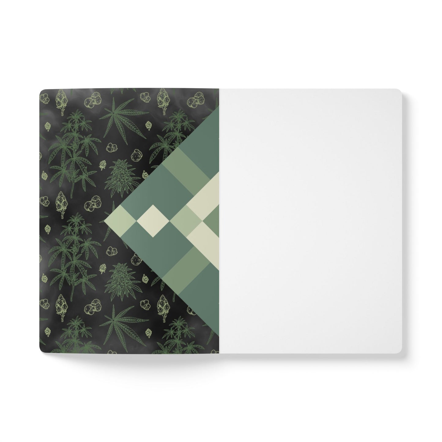 Green Botanical Softcover Journal - Ideal for Nature Lovers, Eco-Friendly Gift, Writing, Sketching, Travel Diary, Plant Enthusiasts