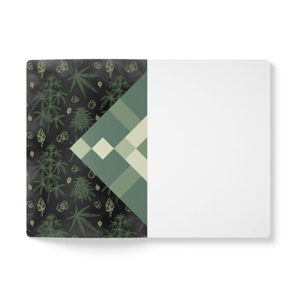 Green Botanical Softcover Journal - Ideal for Nature Lovers, Eco-Friendly Gift, Writing, Sketching, Travel Diary, Plant Enthusiasts
