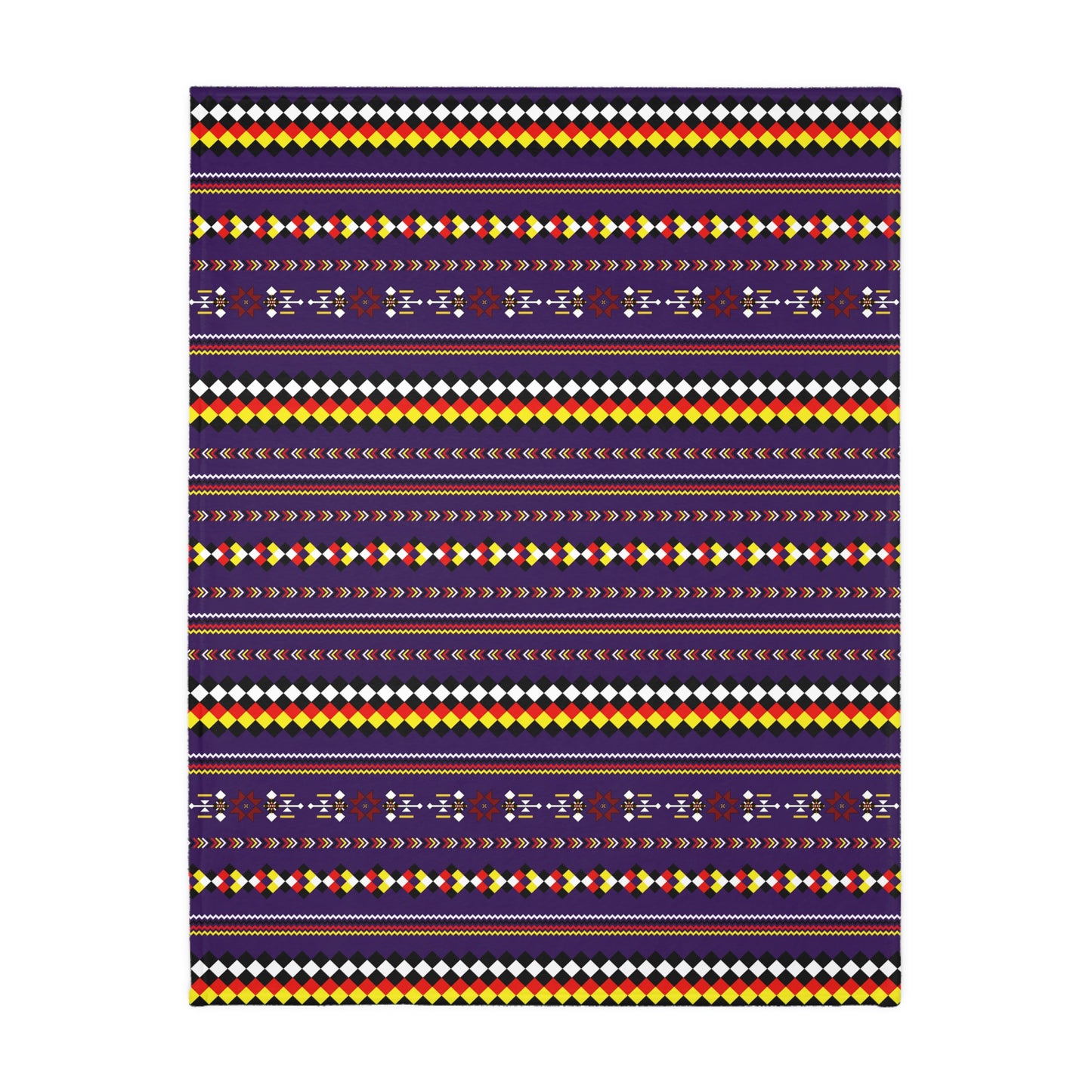 Purple Velveteen Microfiber Blanket - Two-Sided