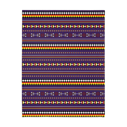 Purple Velveteen Microfiber Blanket - Two-Sided