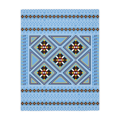 Blue Velveteen Microfiber Blanket (Two-sided print)