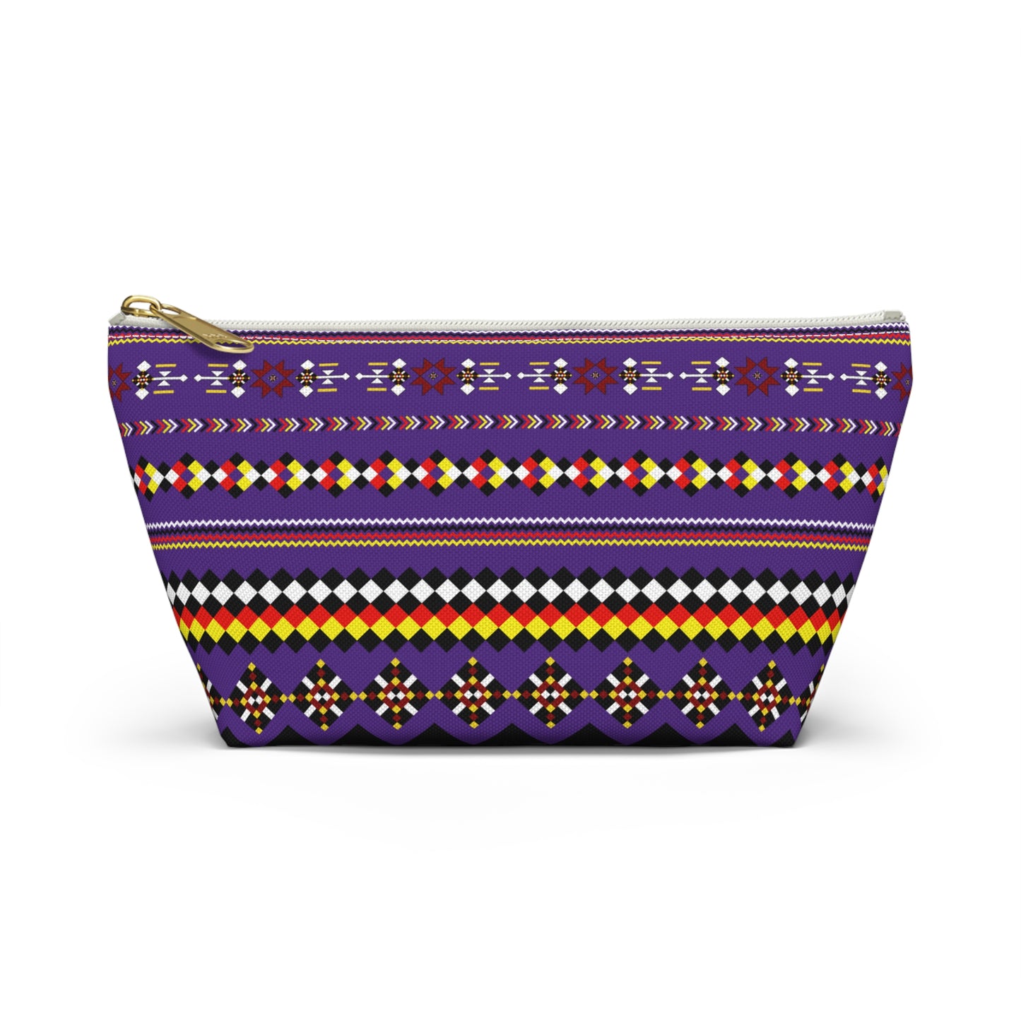 Purple Accessory Pouch, Versatile Makeup Bag, Travel Organizer, Unique Gift for Her, Bright Patterned Clutch, Festival Essentials