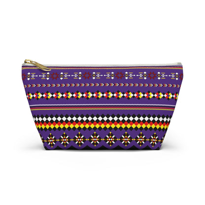 Purple Accessory Pouch, Versatile Makeup Bag, Travel Organizer, Unique Gift for Her, Bright Patterned Clutch, Festival Essentials