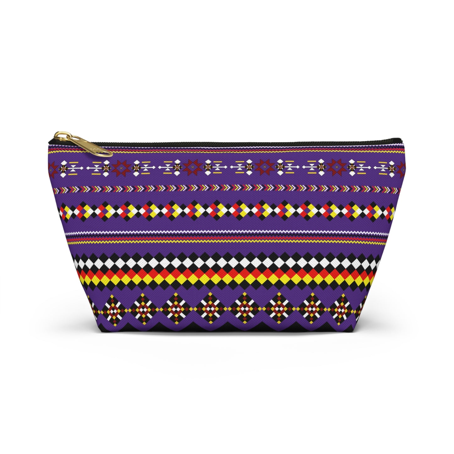 Purple Accessory Pouch, Versatile Makeup Bag, Travel Organizer, Unique Gift for Her, Bright Patterned Clutch, Festival Essentials