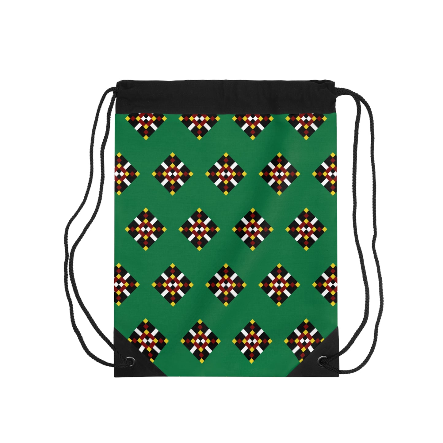 Green Native American Drawstring Bag