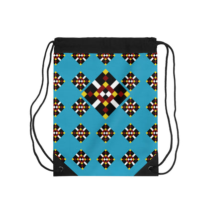 WayneOneShop Turquoise Drawstring Bag