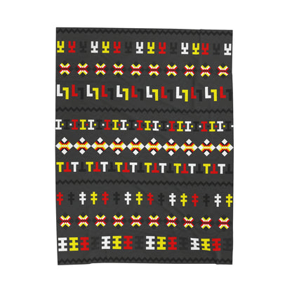 Plush Blanket with Seminole Patchwork