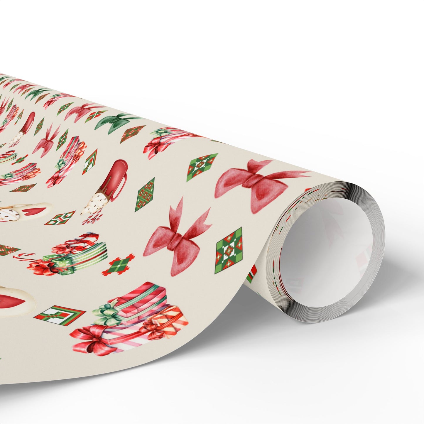 Charming Holiday Wrapping Paper | Festive Gift Wrap, Christmas Packaging, Birthday Wrap, Floral Design, Seasonal Decor
