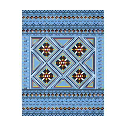 Blue Velveteen Microfiber Blanket (Two-sided print)