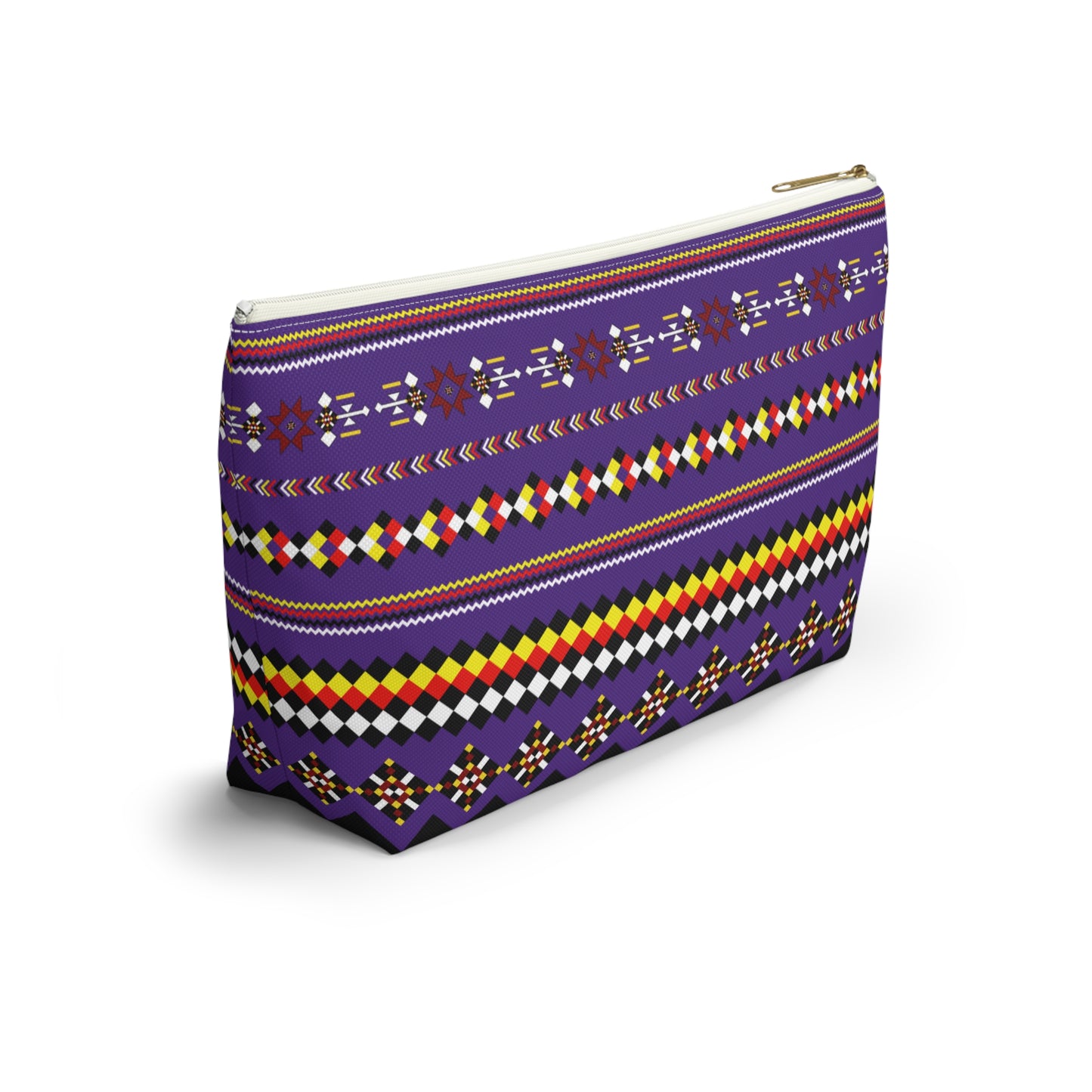 Purple Accessory Pouch, Versatile Makeup Bag, Travel Organizer, Unique Gift for Her, Bright Patterned Clutch, Festival Essentials