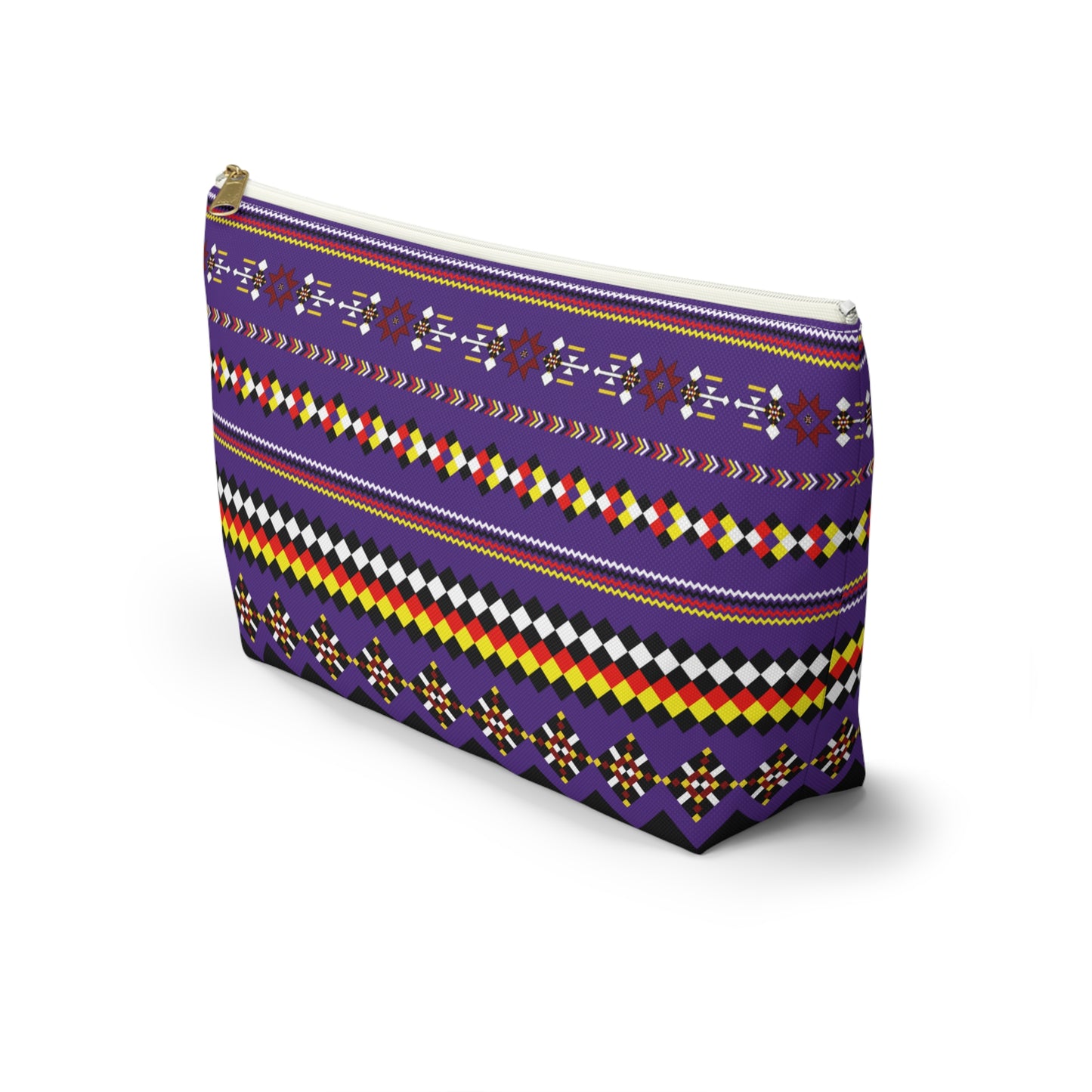 Purple Accessory Pouch, Versatile Makeup Bag, Travel Organizer, Unique Gift for Her, Bright Patterned Clutch, Festival Essentials