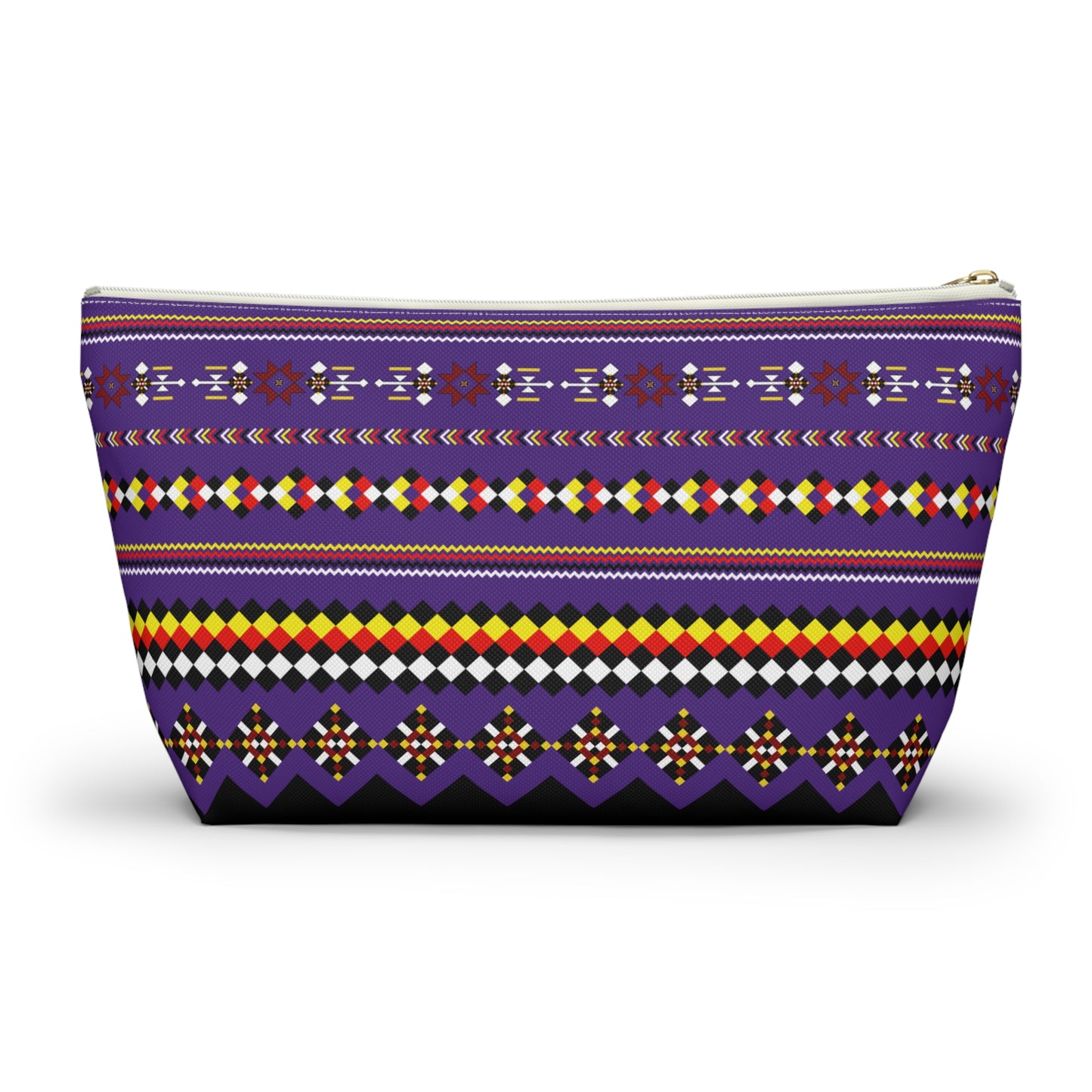 Purple Accessory Pouch, Versatile Makeup Bag, Travel Organizer, Unique Gift for Her, Bright Patterned Clutch, Festival Essentials