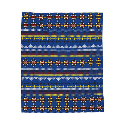 Blue Velveteen Plush Wayne OneShop Blanket