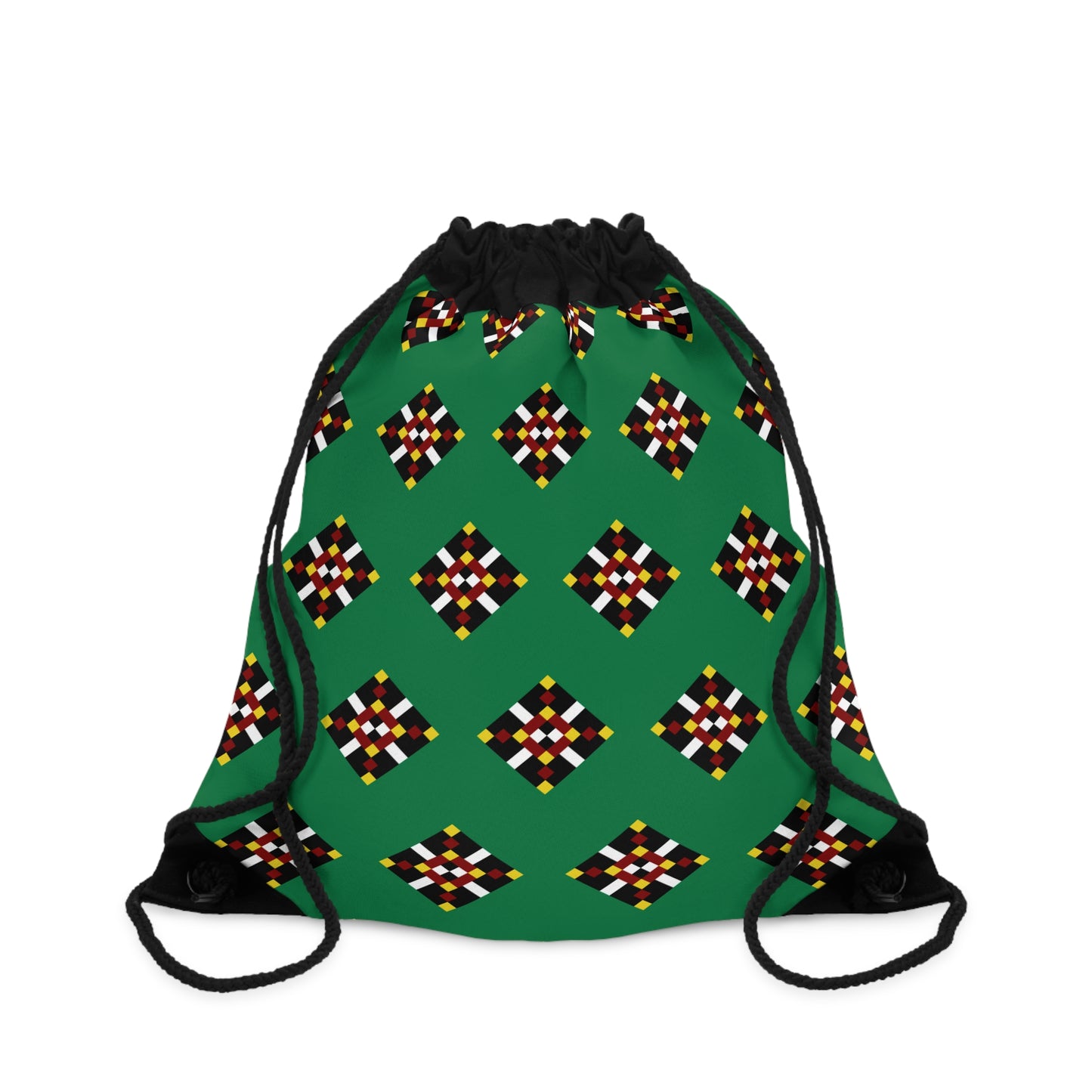 Green Native American Drawstring Bag