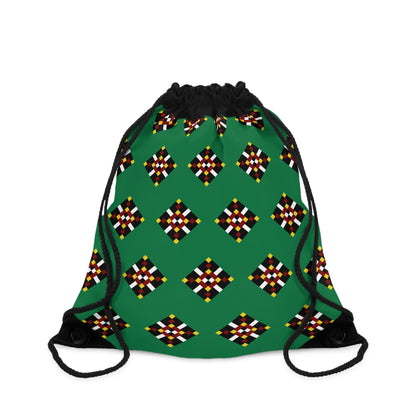 Green Native American Drawstring Bag