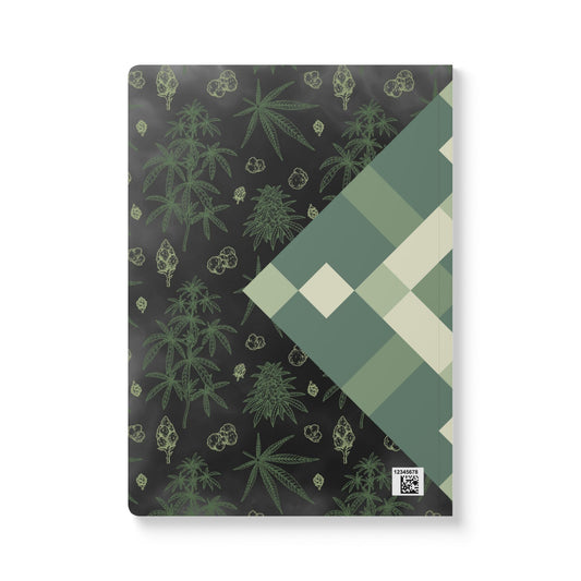Green Botanical Softcover Journal - Ideal for Nature Lovers, Eco-Friendly Gift, Writing, Sketching, Travel Diary, Plant Enthusiasts