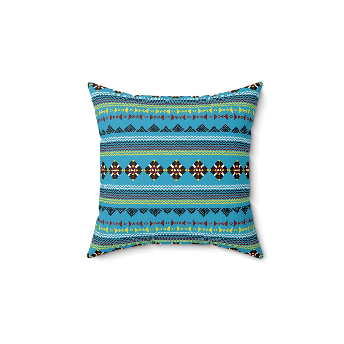Native American Turquoise Spun Polyester Pillow