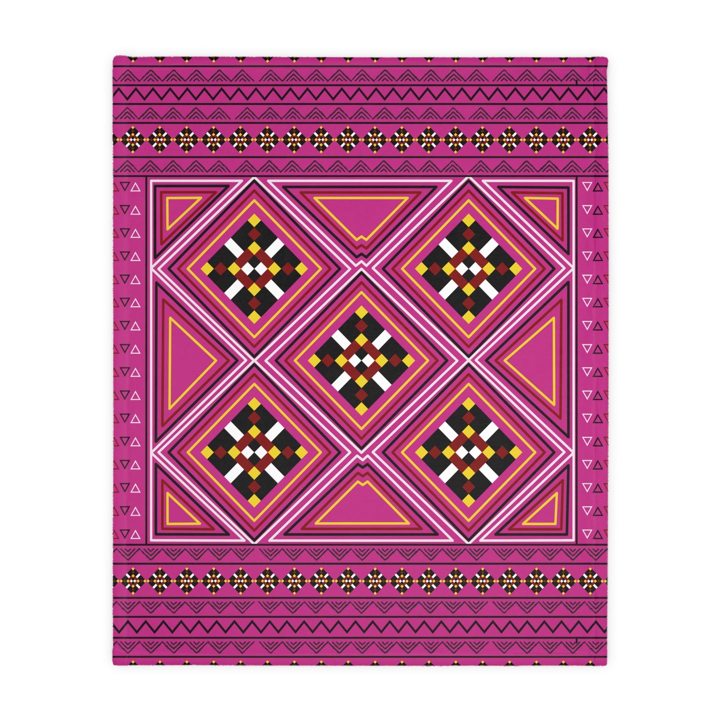 Pink Velveteen Microfiber Blanket (Two-sided print)