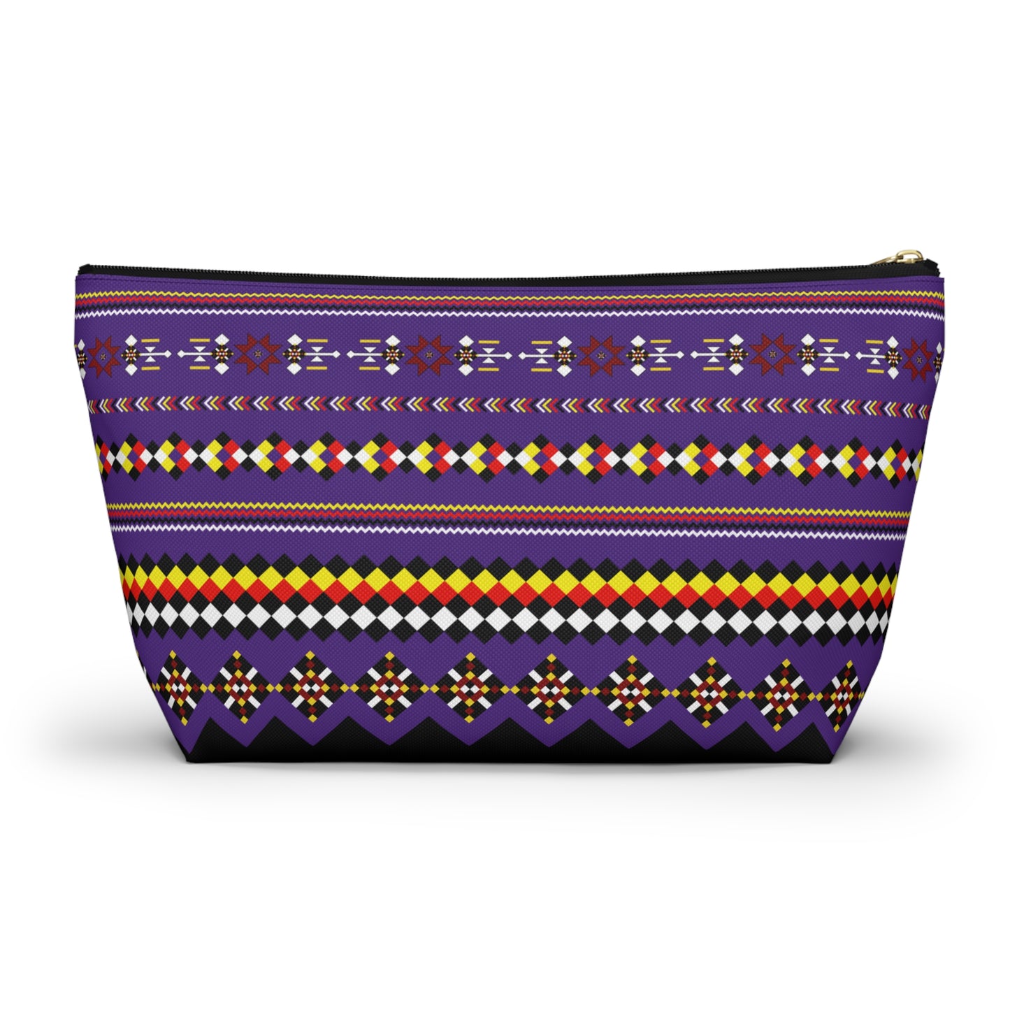 Purple Accessory Pouch, Versatile Makeup Bag, Travel Organizer, Unique Gift for Her, Bright Patterned Clutch, Festival Essentials