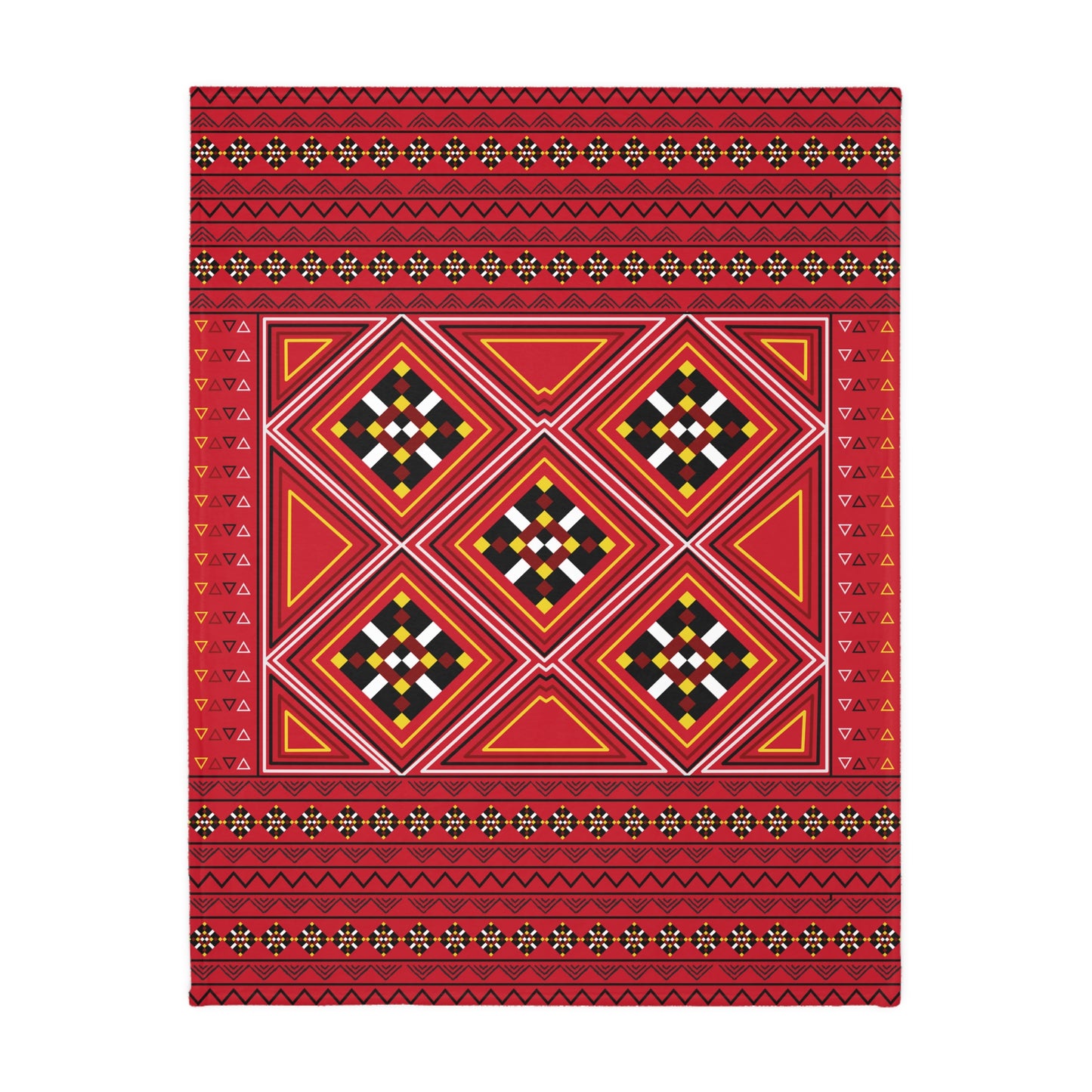 Red Velveteen Microfiber Blanket (Two-sided print)