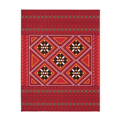 Red Velveteen Microfiber Blanket (Two-sided print)