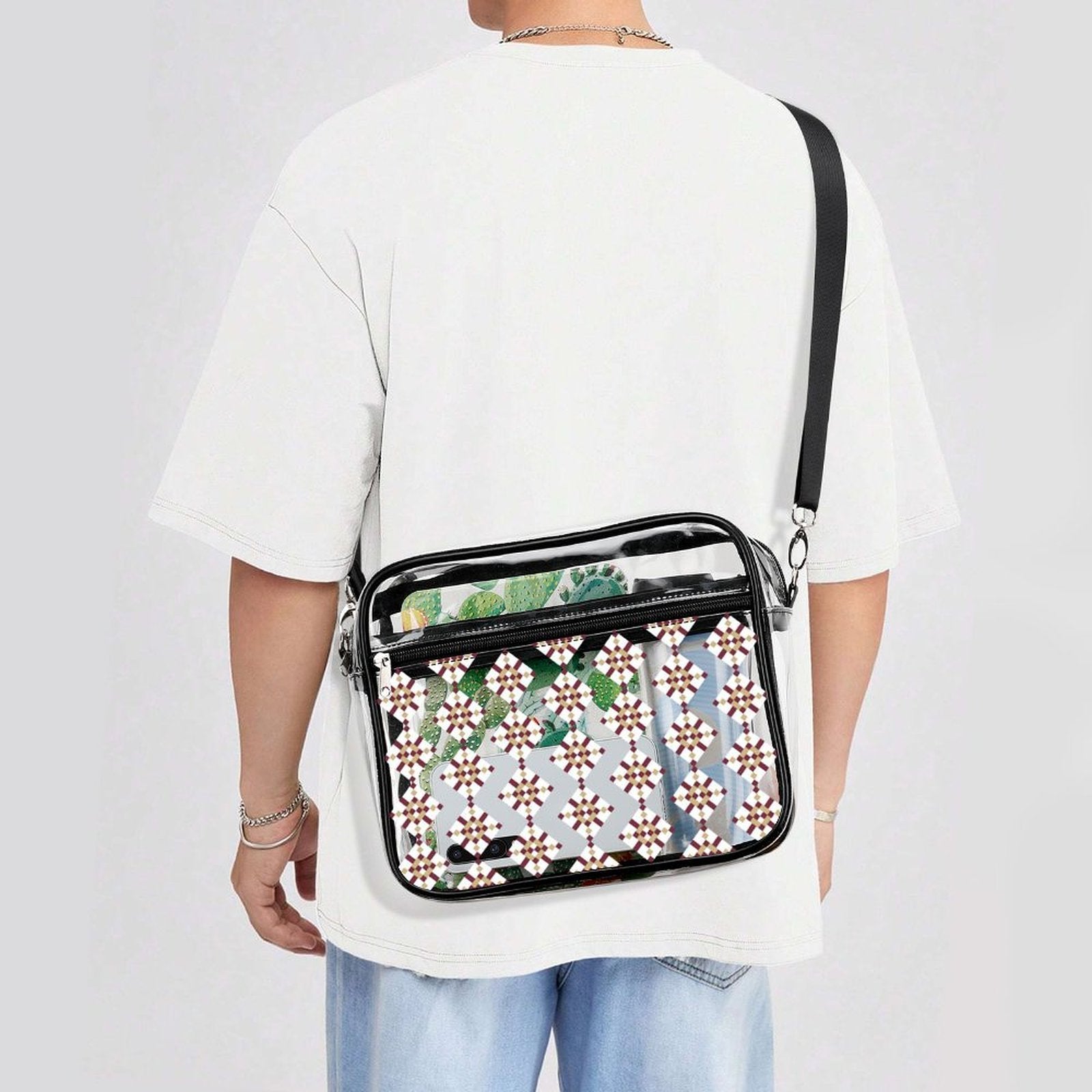 2-Piece Clear Satchel Bag Set FS2
