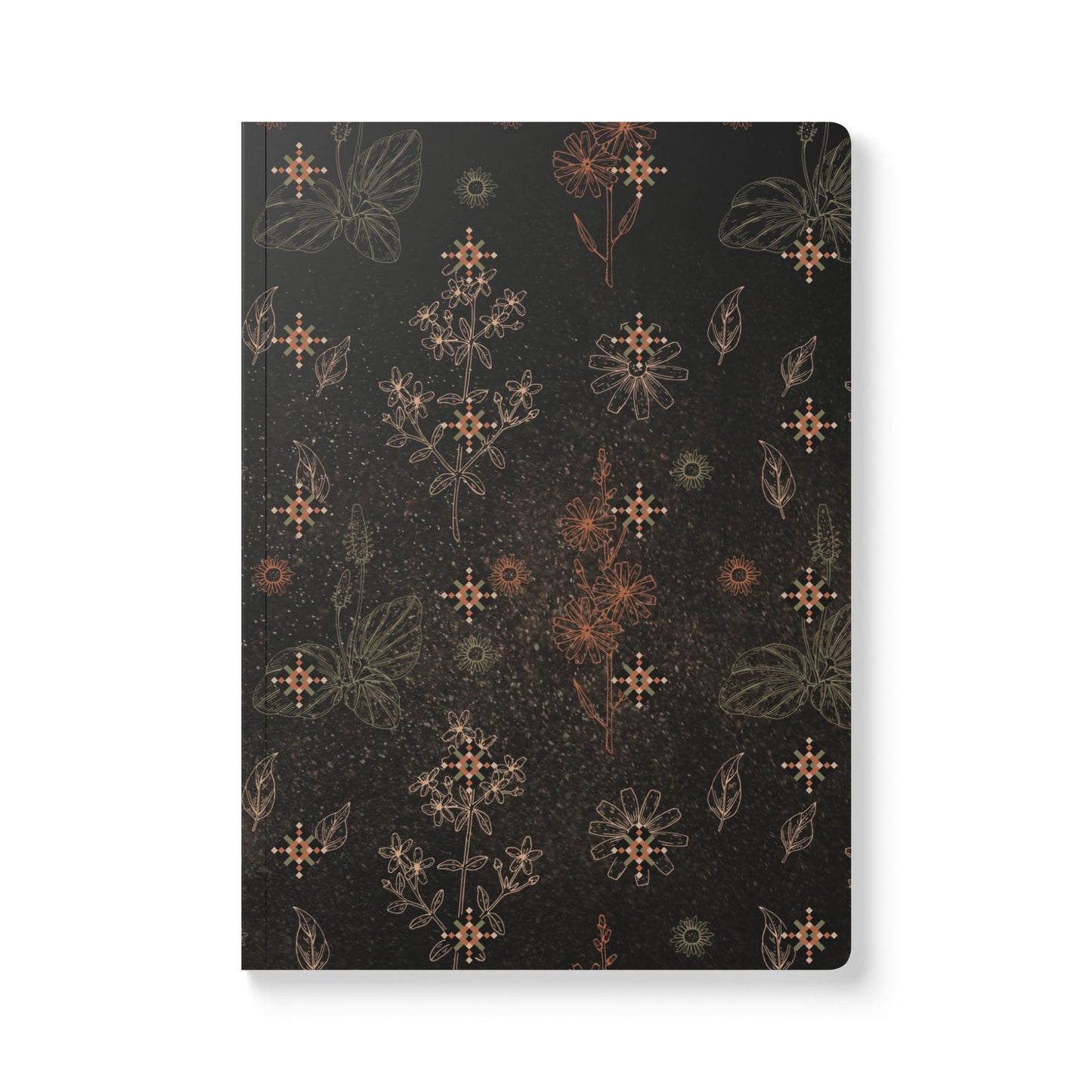 Diamond Floral Softcover Journal