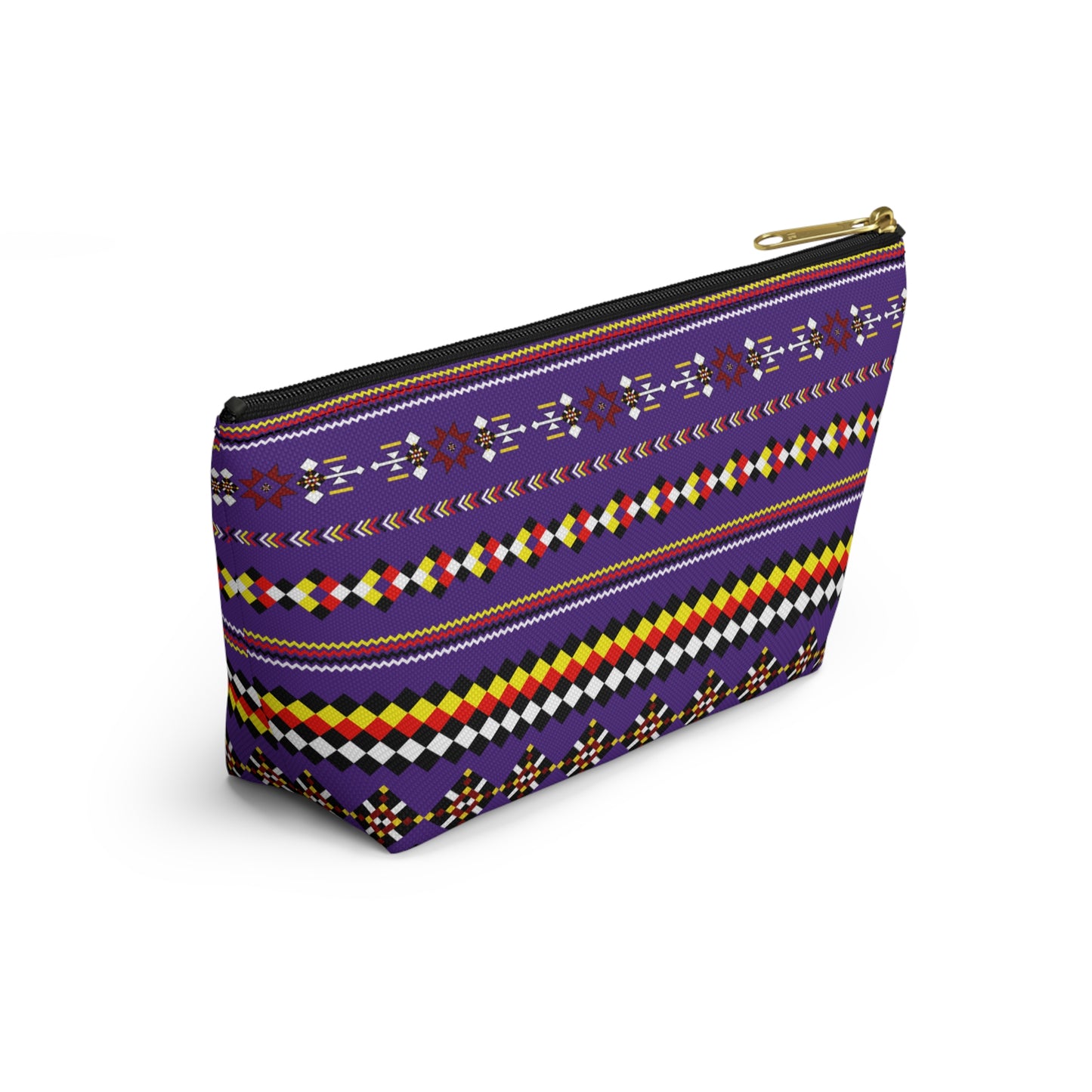 Purple Accessory Pouch, Versatile Makeup Bag, Travel Organizer, Unique Gift for Her, Bright Patterned Clutch, Festival Essentials